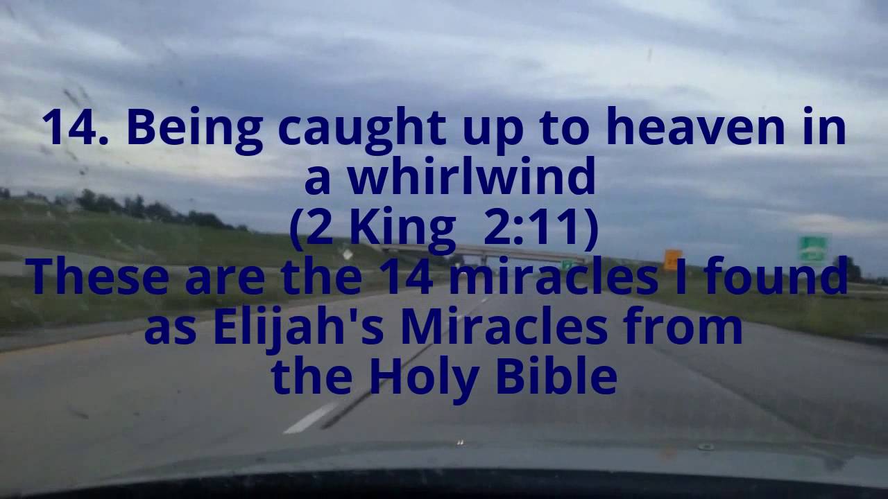 Elijah And Elisha Miracles Chart