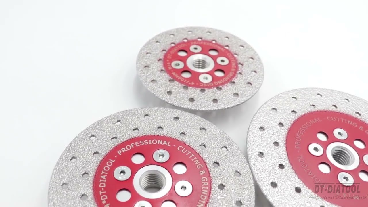 DT-DIATOOL Double Side Coated Diamond Cutting Grinding Disc wheel  for Stone Marble Granite Concrete