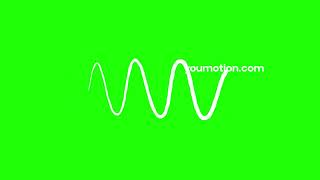 Animated Wavy Line Element Green Screen Effect