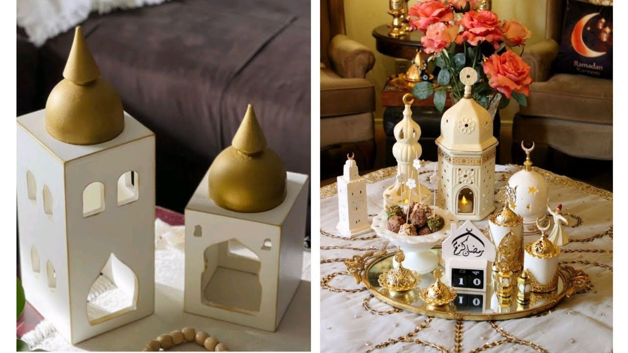 زينه رمضان 2026طريقة عمل مبخره بالجبس كونكريت بدون قالب اصنعيها بنفسك #زينة_رمضان2026