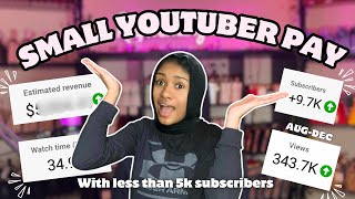 How much YouTube paid me in the first 5 months of being monetized with 5k subscribers