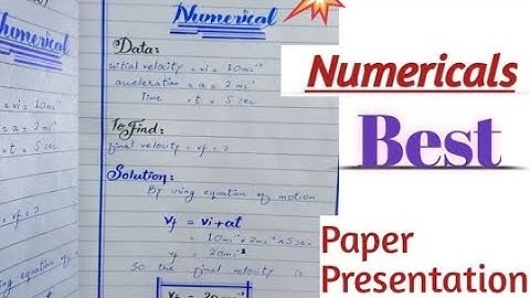 How To Solve Physics Numericals || Paper Presentation #boardexam #shorts #paperpresentation