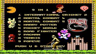 NES 9 in 1 Gameplay : Classic Retro Games Collection