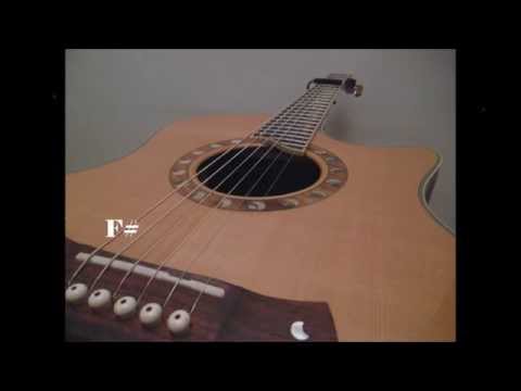 Tuning Video. Standard Guitar Tuning with Capo on 2nd fret (F#, B, E, A, C#, F#)