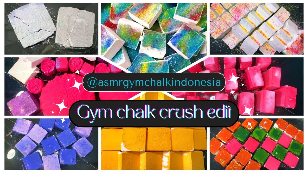 Gym chalk crush edit with 2x speed @ASMRgymchalkIndonesia #chalkcrush # ...