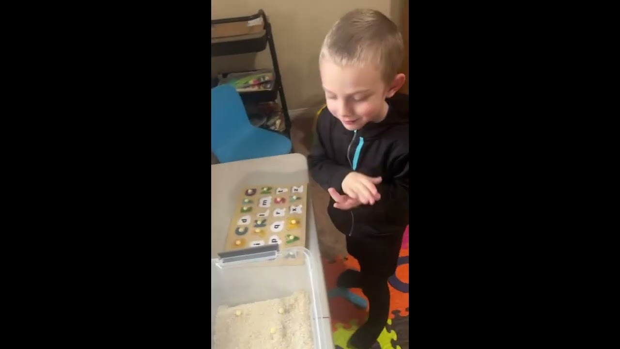 Sensory Bin Letter Hunt