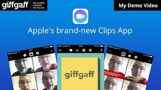  Apple's brand-new Clips App | My Demo Video | giffgaff