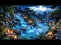 Fall Asleep in 10 Minutes 😴 Zen Garden Waterfall &amp; Bamboo Night Ambience