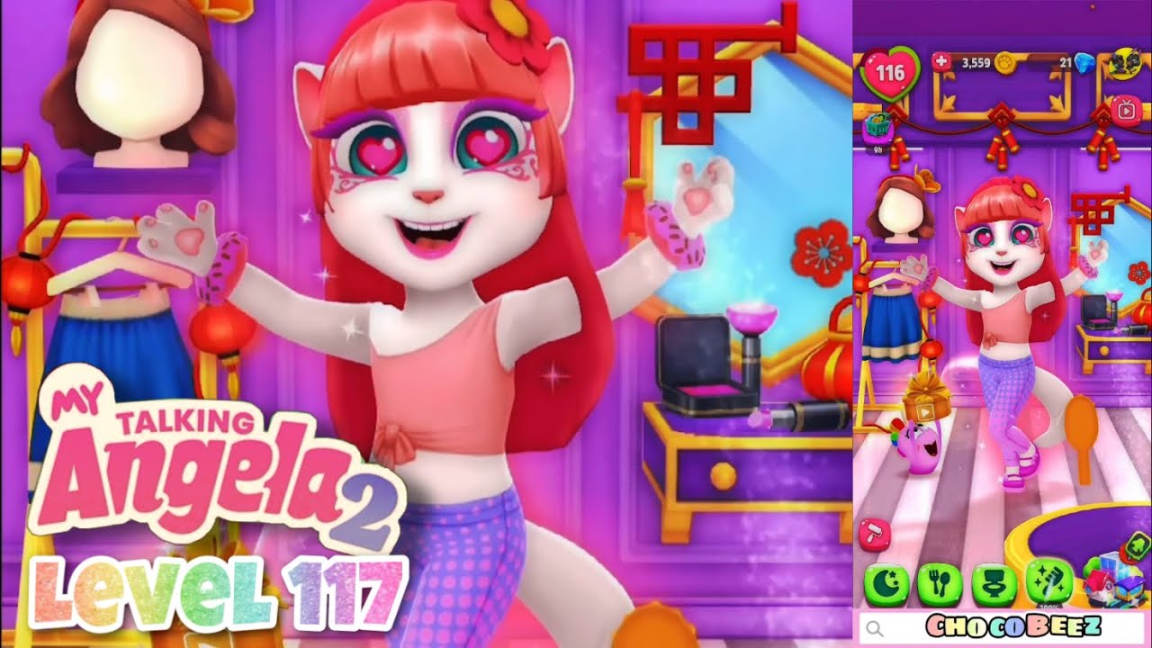 Level 117 is Pink Day - My Talking Angela 2 - YouTube