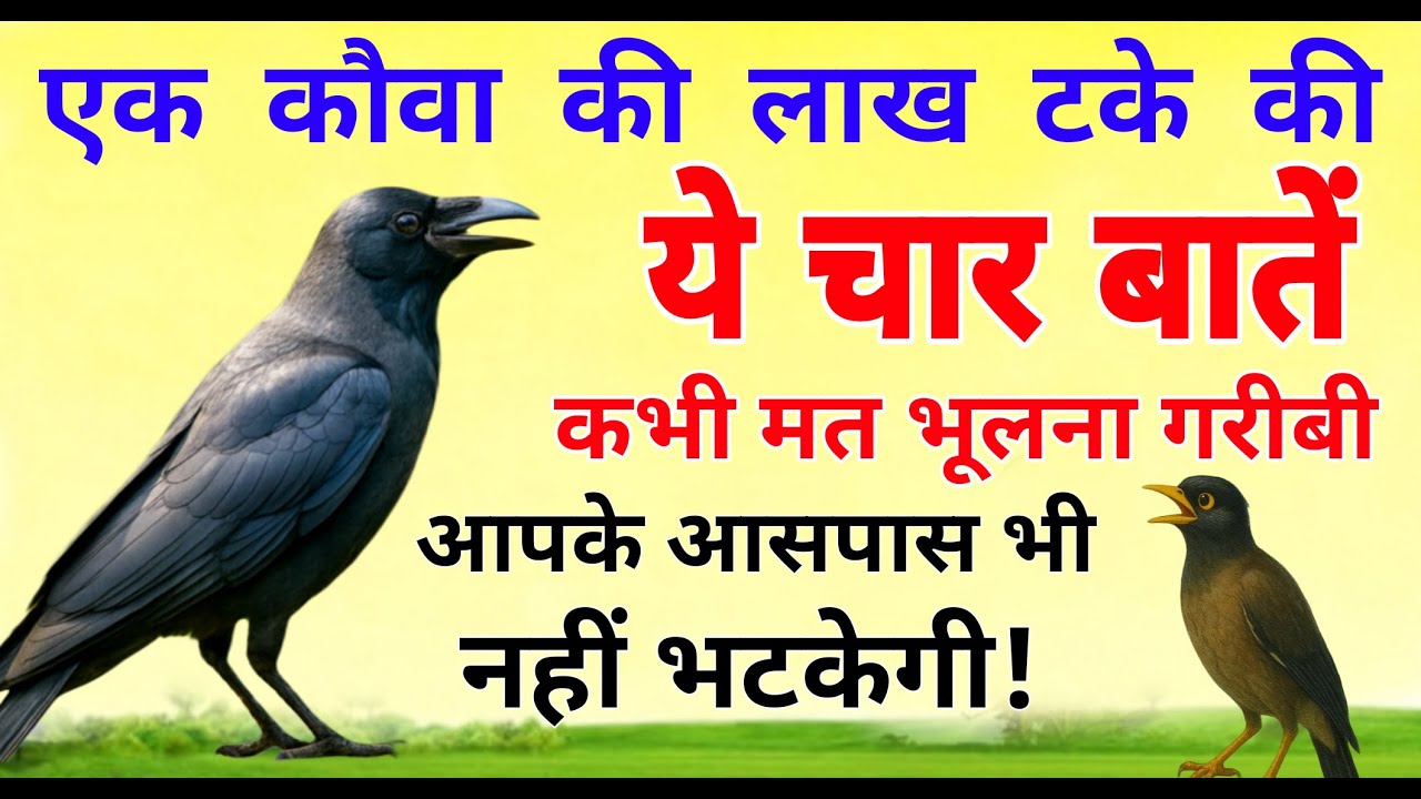कौवा की लाख टके की ये चार बातें कभी मत भूलना गरीबी आपके आसपास भी नहीं भटकेगी| गजब कहानी की अजब बातें