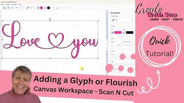 Glyphs Flourishes & Characters - Canvas Workspace / Scan N Cut #ScanNCut #Canvas Workspace