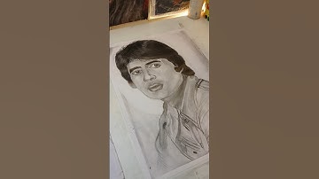 🔥Amitabh Bachchan sketch drawing #shortsviral #shortsfeed #shorts