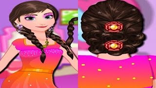 Play Anna's Braided Hairstyles Game Video Now-Disney Frozen Games Online screenshot 4