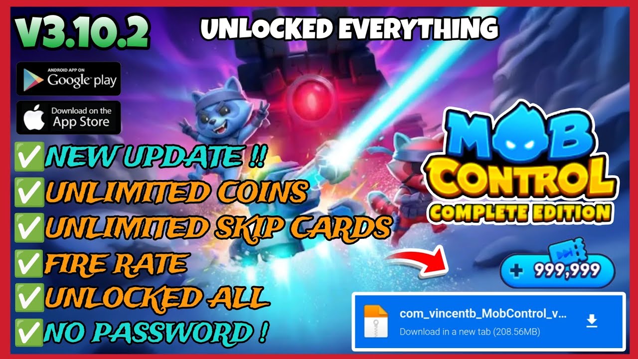 Mob Control Mod Apk v3.10.2 | Unlimited Money & Skip Cards