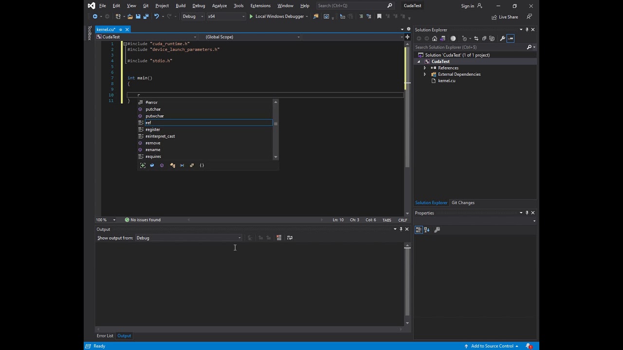 Hello World CUDA C/C++ in Visual Studio - YouTube