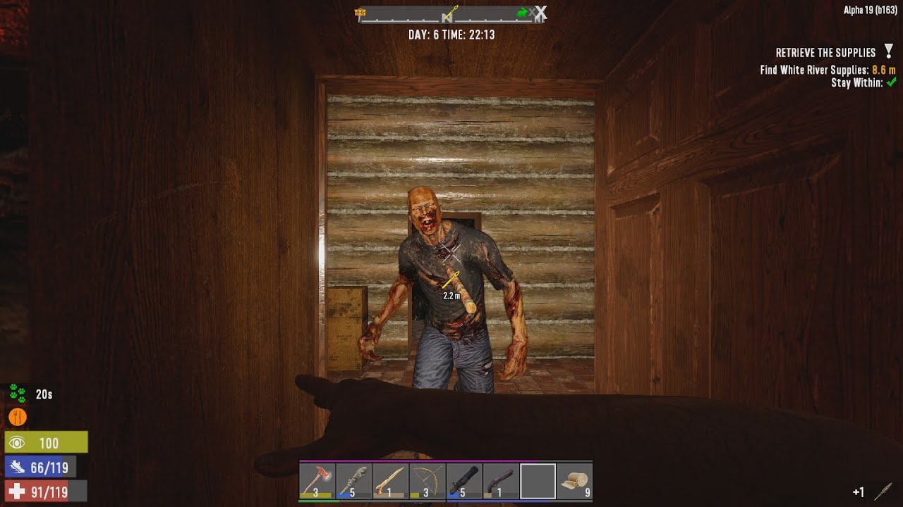 Caught by Zombies in the Night! (7 Days to Die Alpha 19) - YouTube