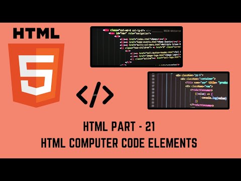 HTML part - 21 | HTML COMPUTER CODE ELEMENTS | MUST WATCH |