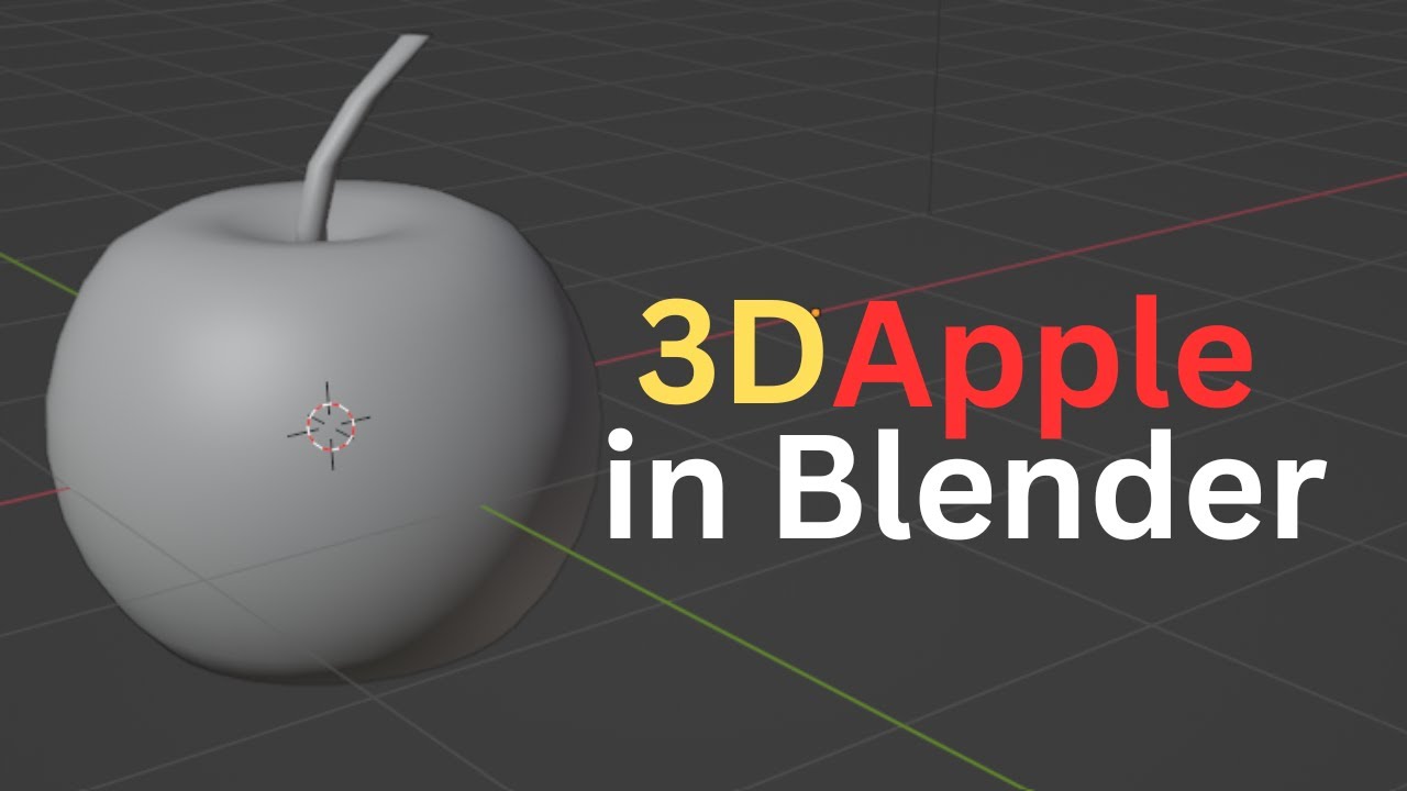How to make an Low Polly Apple in Blender - YouTube