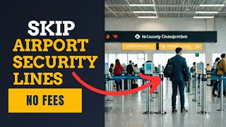 Skip Airport Security Lines - FOR FREE - Sneaky Travel Hack ✈️