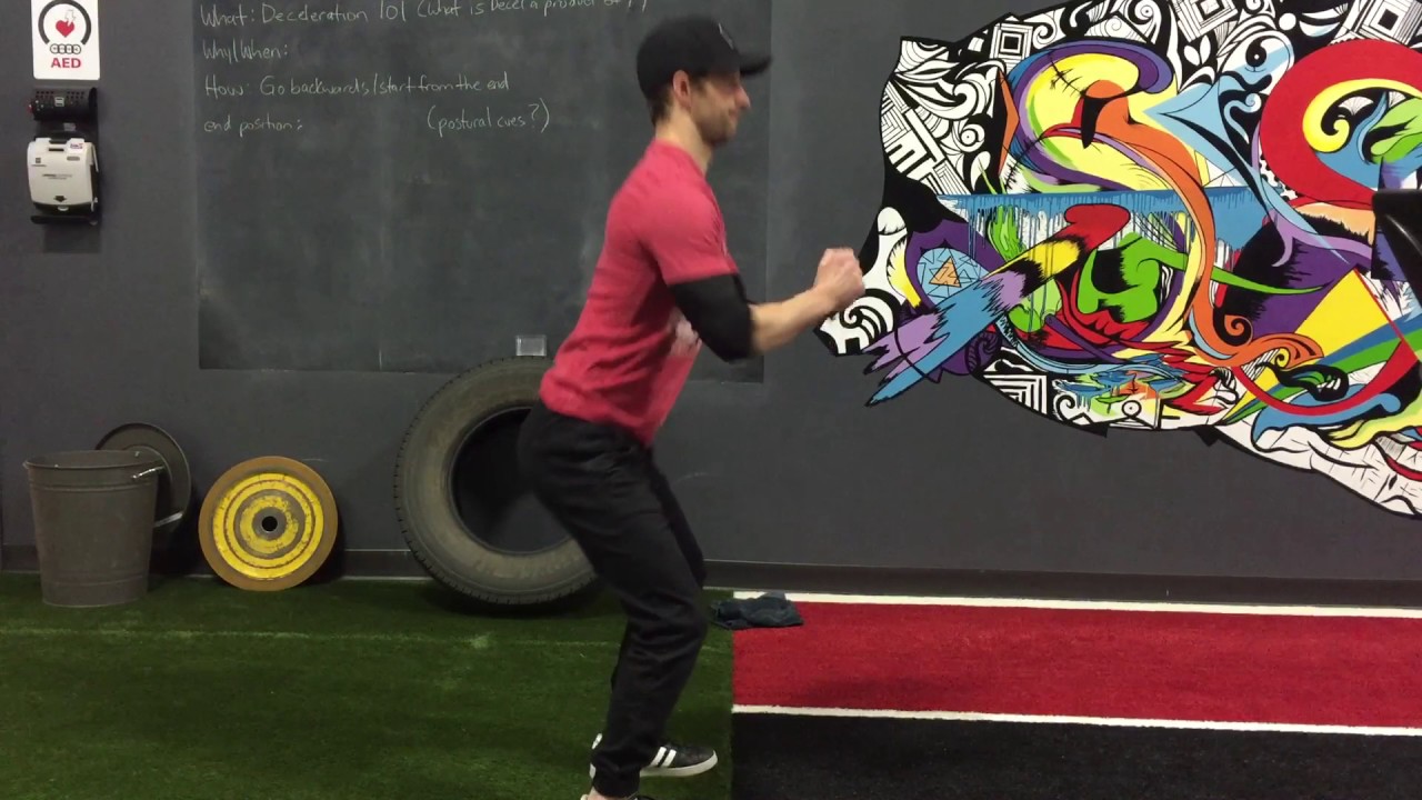 Standing controlled depth drop catch - YouTube