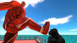 Stay Away From Colossal Titan Big Foot and Reach the Evolution Gate - Animal Revolt Battle Simulator