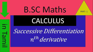 BSC MATHS |Successive Differentiation|n th derivative |in tamil