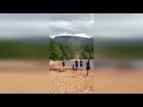 Warning issued over disposable BBQs following dramatic footage of "dust devil" sweeping across beach