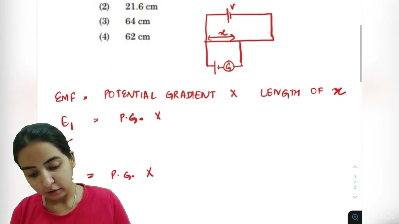 NEET PHYSICS In a potentiometer circuit a cell of EMF 1.5V gives