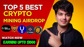 Top 5 Best Crypto Mining Airdrops ⛏️🪂🔥 | No investment free mining airdrops