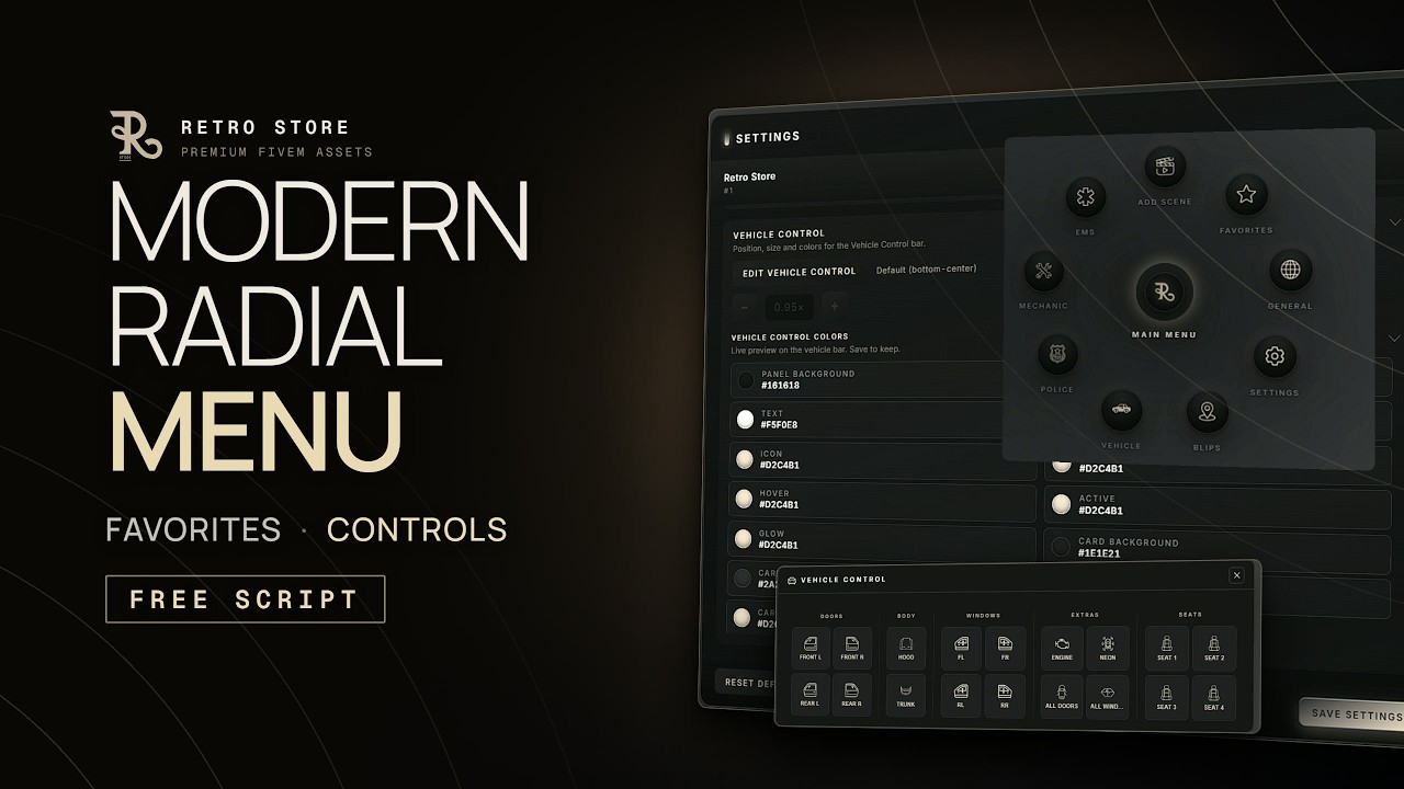 [FREE SCRIPT] Modern Radial Menu – Favorites, Vehicle Control | GTA 5 ...