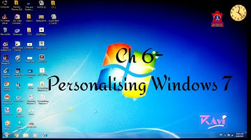Computer class 4 | Ch 6 Personalising Windows 7 | APS BINNAGURI