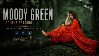 Moody Green Cinematic Color Grading Lightroom Tutorial | Viral Photo Editing 2026
