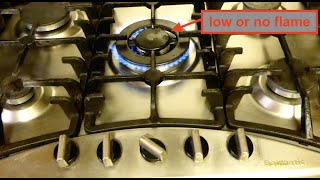 Super Fast Fix for Low Burner Flame or No Flame from your Gas Cooker Stove Hob