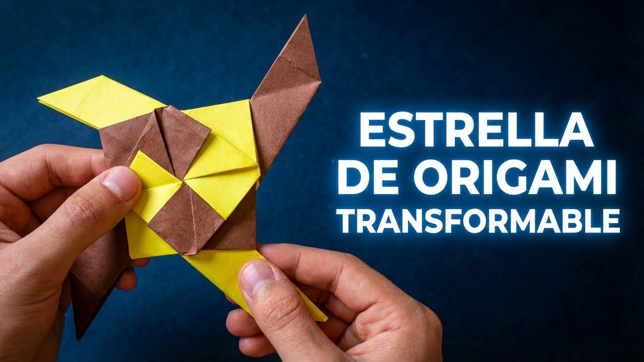 Estrella transformable de origami - Paper craft para todos