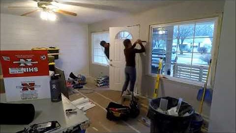 Putting In All New Door and Window Trim - Time Lapse