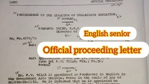 English senior | official proceeding letter calculation #typewriting #second paper