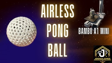 Airless Ping Pong Ball 3d Printing Timelapse! #bambulab #a1mini #tabletennis