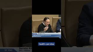 Sen Alice  Mann: #healthcare should not be for profit  #mnleg #insurance