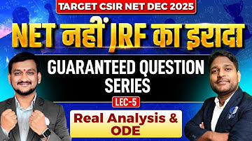 Real Analysis & ODE | Guaranteed Question Series | CSIR NET Mathematics | IFAS