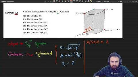 EM 3.2-B-Example 3.1-Differential Length, Area, and  Volume- Cylindrical Coordinate System