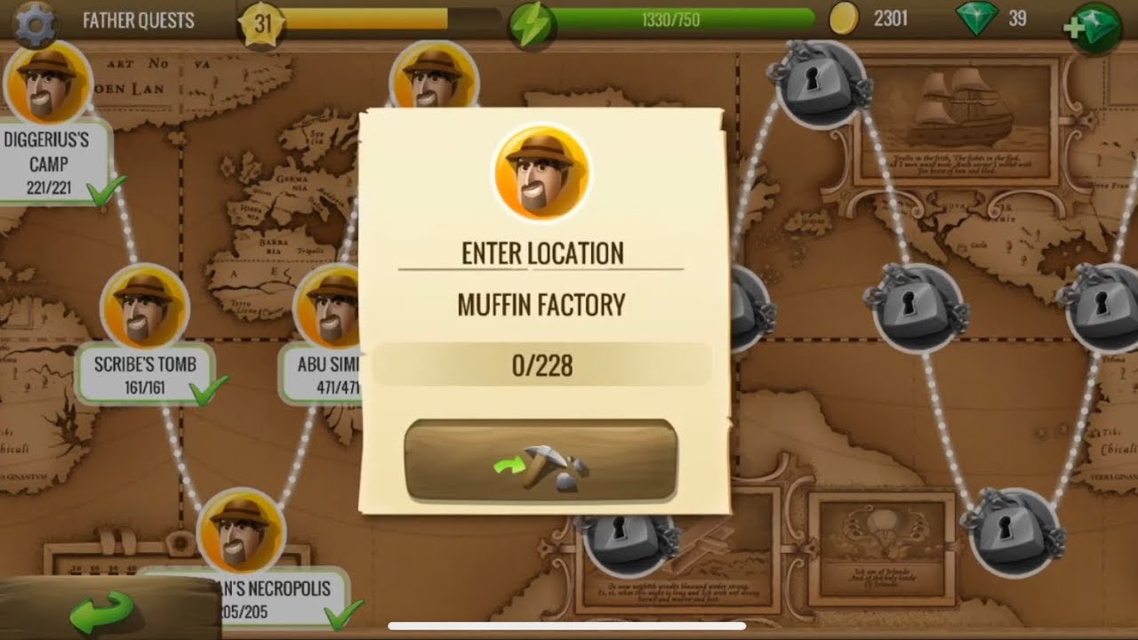 Muffin Factory - Father Quests [Diggy's Adventure] - YouTube