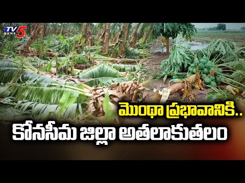 Montha Cyclone Updates : కోనసీమ అతలాకుతలం  | Huge Effect Of Montha Toofan In Konaseema Distict | TV5 - TV5NEWS