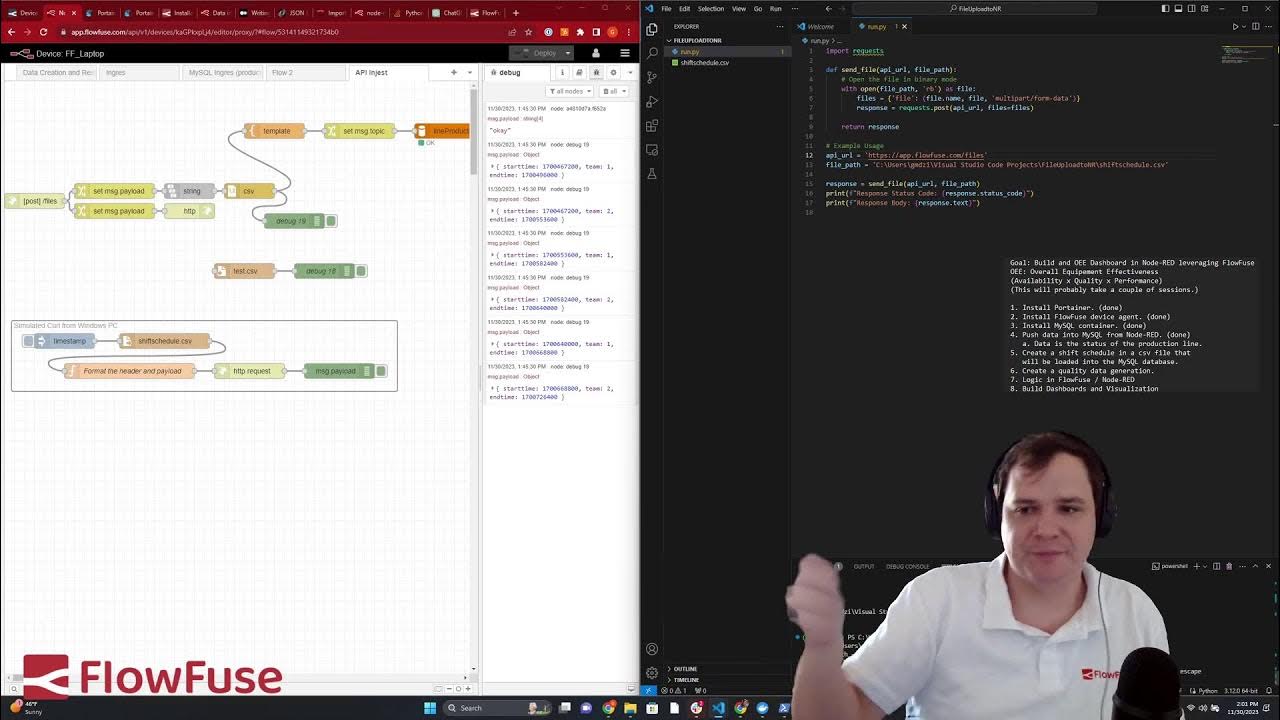 OEE Day 2 with Node-RED and FlowFuse - YouTube