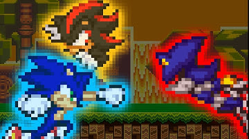Sonic and Shadow VS Metal Sonic/Metallix (stick nodes) sprite animation