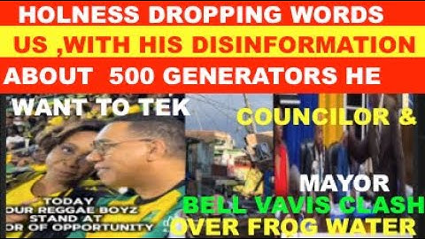 HOLNESS DROPPING WORDS ON US , WITH HIS DISINFORMATION ABOUT 500 GENERATORS HE WANT TO TEK.