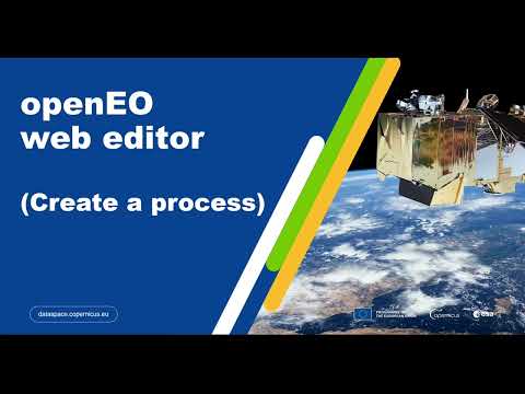 Create process in openEO Web Editor
