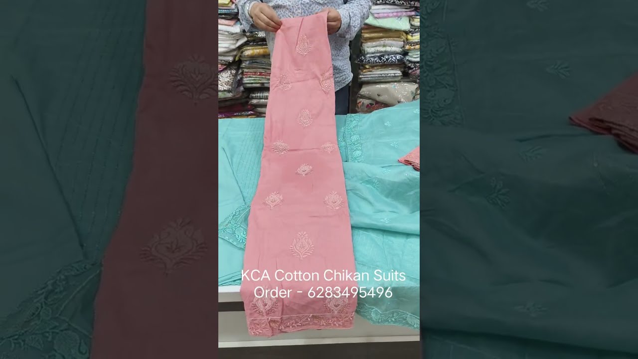 ₹1400/- Pure Cotton Chikan Embroidery Suits With Malmal Cotton Dupatta #6283495496 #order 