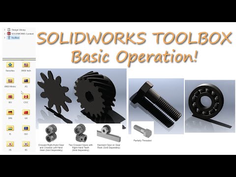 SolidWorks TOOLBOX Basic Tutorial for Gears and Bolts in 6 Minutes!