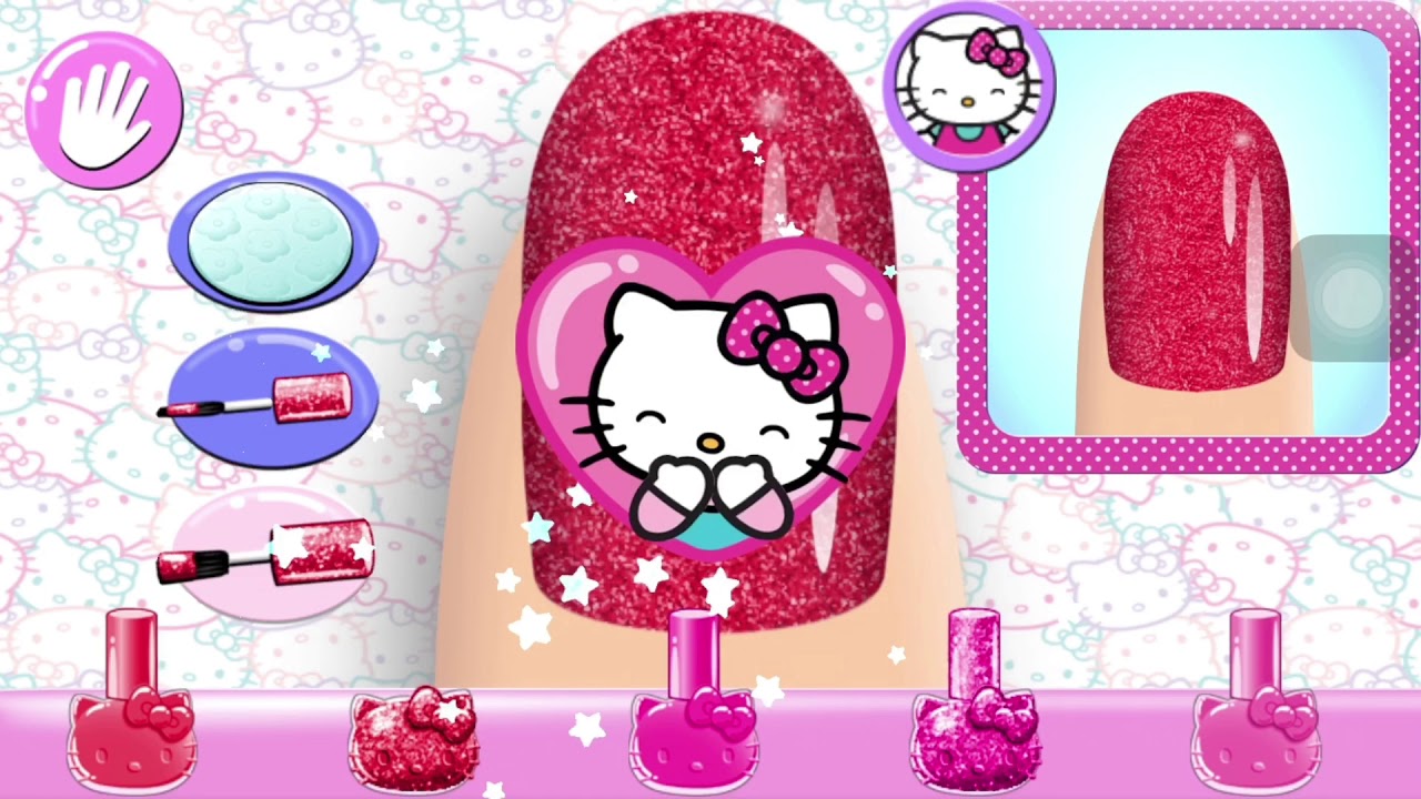 Salon Kuku Hello  Kitty  Permainan  Anak Perempuan YouTube