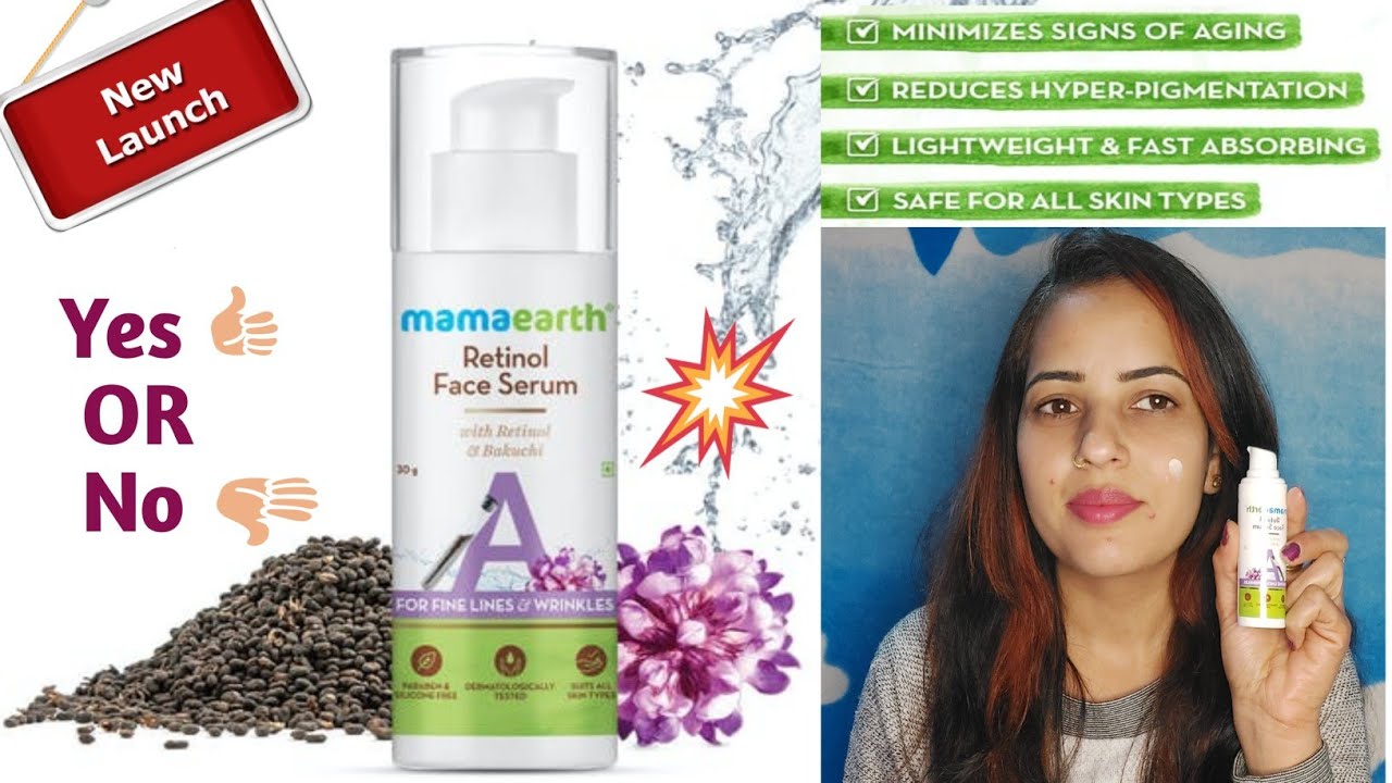 New Mamaearth Retinol Face Serum With Retinol & Bakuchi For Fine Lines